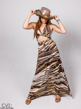 Load image into Gallery viewer, Waves Maxi Tie Dress