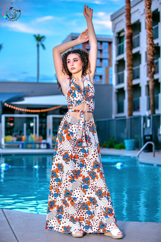 Floral Maxi Tie Dress